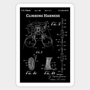 Climbing Harness Patent, Rock Climbing Patent, Rock Climbing Gift Sticker